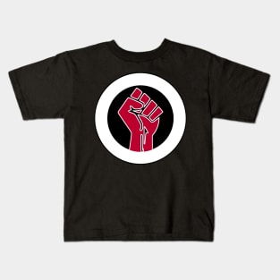 Black Lives Matter Fist Circled Flag Japan Kids T-Shirt